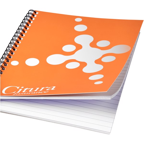 Desk-Mate® A5 notebook synthetic cover - White / Black