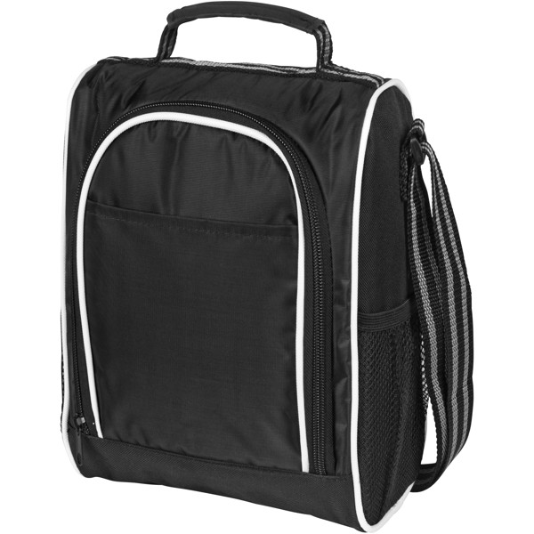 Sporty insulated lunch cooler bag - Solid black