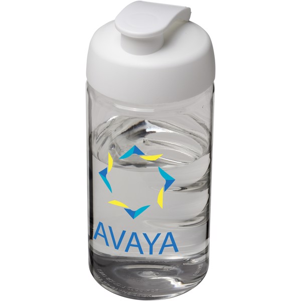 H2O Active® Bop Bidón deportivo con Tapa Flip de 500 ml - Transparente / Blanco