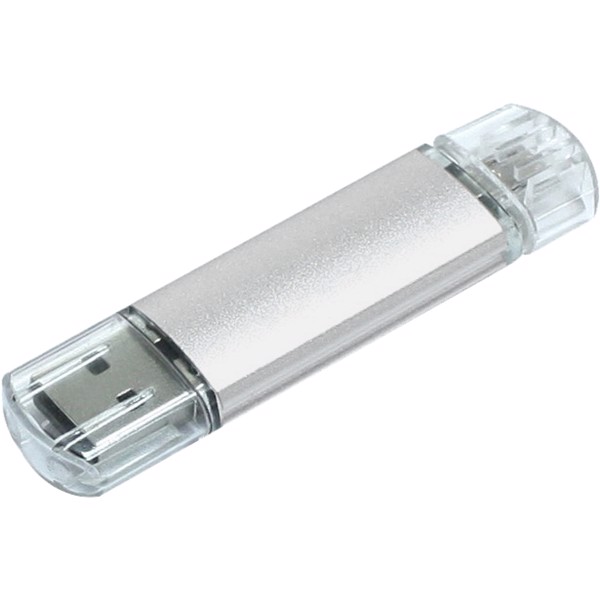 Memoria USB Aluminio 'ON-THE-GO' - Plateado / 1GB
