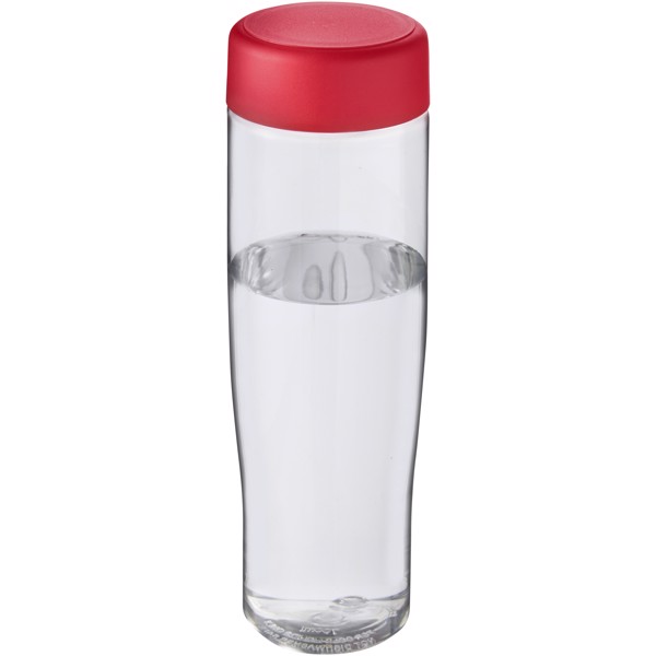 H2O Active® Tempo 700 ml screw cap water bottle - Průhledná / Červená s efektem námrazy