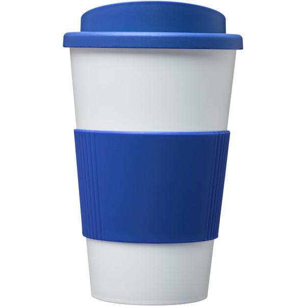 Americano® 350 ml insulated tumbler with grip - Mid Blue / White
