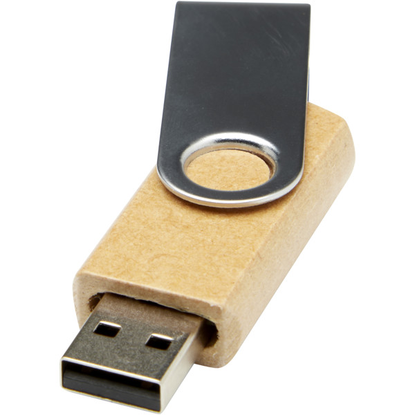 Rotate recycled paper USB 3.0 - Kraft Brown / 16GB
