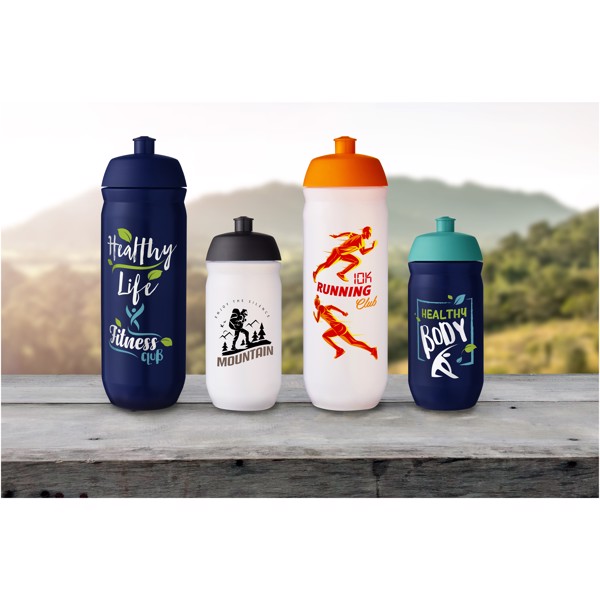HydroFlex™ Clear 500 ml squeezy sport bottle - White / Frosted Clear