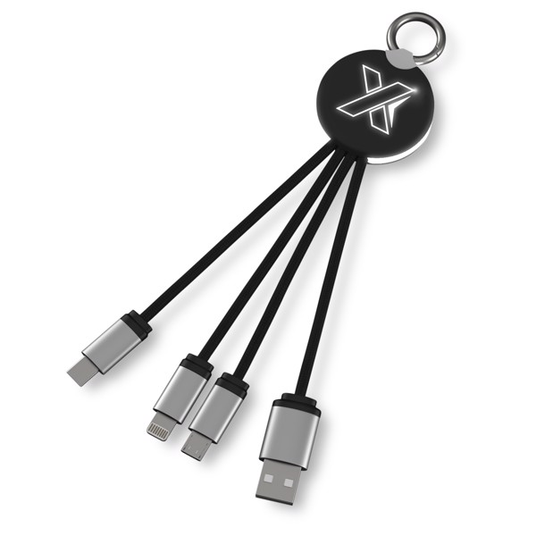 SCX.design C16 ring light-up cable retroiluminado - Negro intenso / Blanco