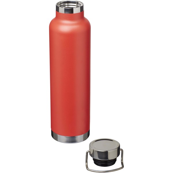 Thor 650 ml RCS recycled stainless steel copper vacuum insulated water bottle - Red