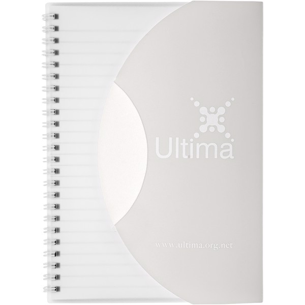 Curve A5 notebook - Frosted clear / White