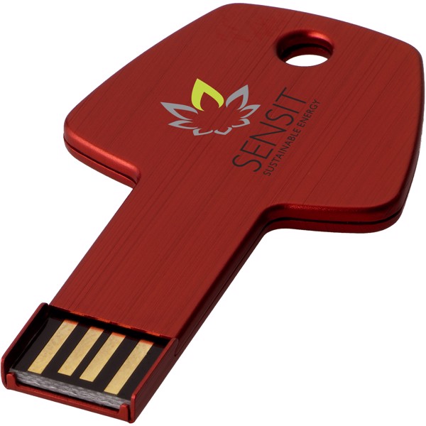USB disk Key, 4 GB - Červená s efektem námrazy