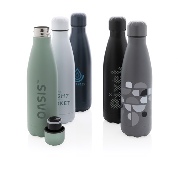 Solid colour vacuum stainless steel bottle 500 ml - White