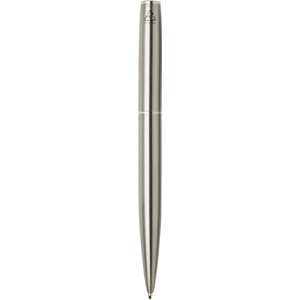 Didimis recycled stainless steel ballpoint and rollerball pen set (black ink)