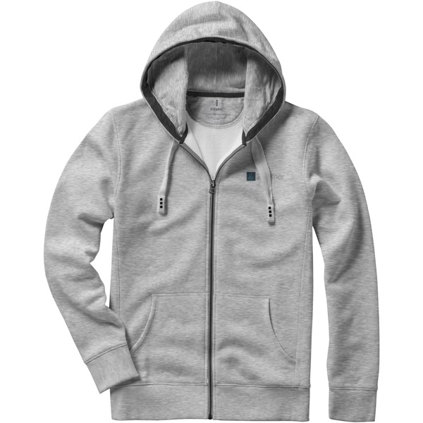 Arora men's full zip hoodie - Grey melange / XL