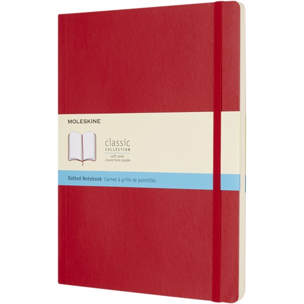 Classic XL soft cover notebook - dotted - Scarlet red