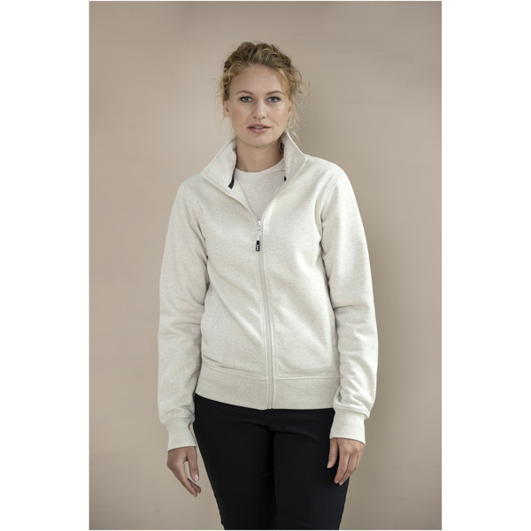 Galena unisex Aware™ recycled full zip sweater - White / S