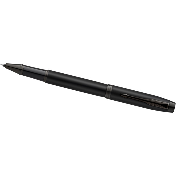 Parker IM achromatic ballpoint and rollerball pen set with gift box (black/blue ink)