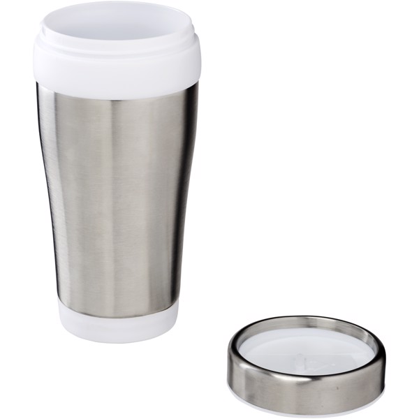 Elwood 410 ml insulated tumbler - Silver / White
