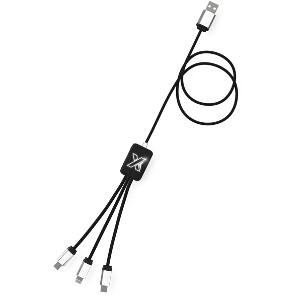 SCX.design C17 easy to use light-up cable - Black / White