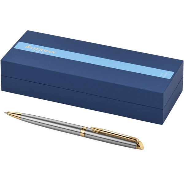 Waterman Hémisphère ballpoint pen (blue ink) - Silver / Gold