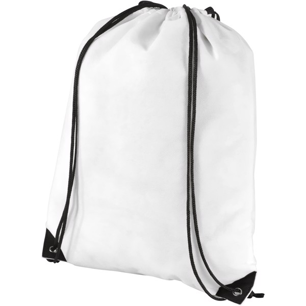 Evergreen non-woven drawstring bag 5L - White