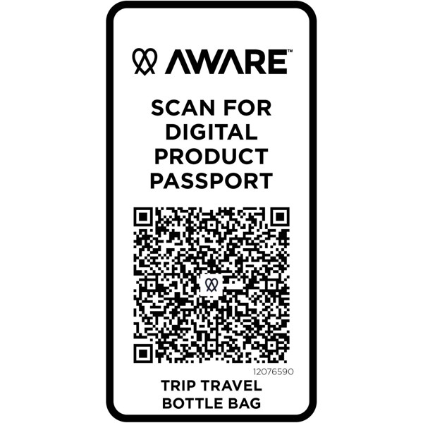 Trip Aware™ recycled travel bottle bag 2L - Black