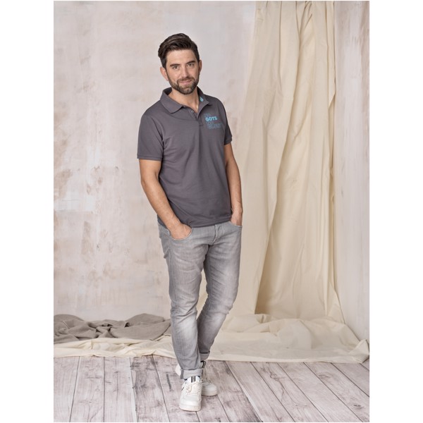 Beryl short sleeve men's organic recycled polo - White / XS