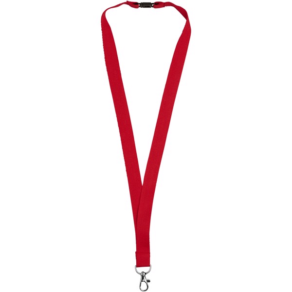 Lanyard de algodón con clip de seguridad "Dylan" - Rojo