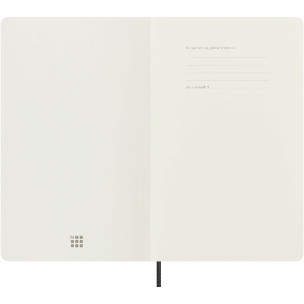 Moleskine 100% VEGEA® Boa L soft cover notebook - ruled - Black
