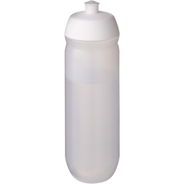 Bidón deportivo de 750 ml "HydroFlex™ Clear" - Blanco / Transparente escarchado