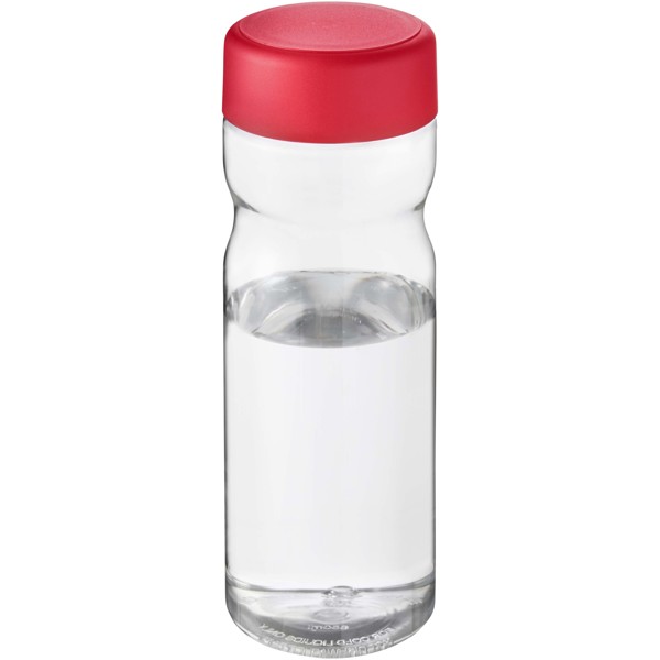 H2O Active® Eco Base 650 ml screw cap water bottle - Transparent / Red