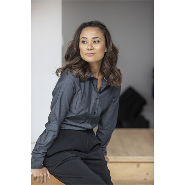 Cuprite long sleeve women's organic shirt - Black / L