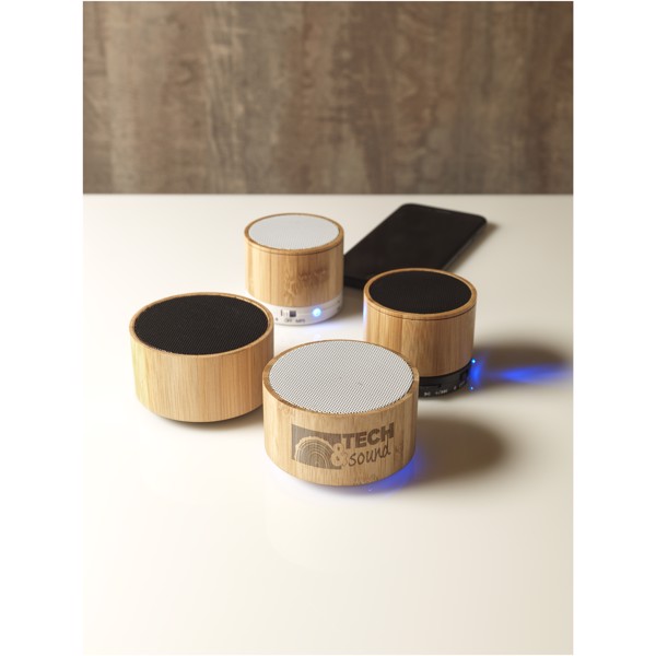Cosmos bamboo Bluetooth® speaker - Natural / White
