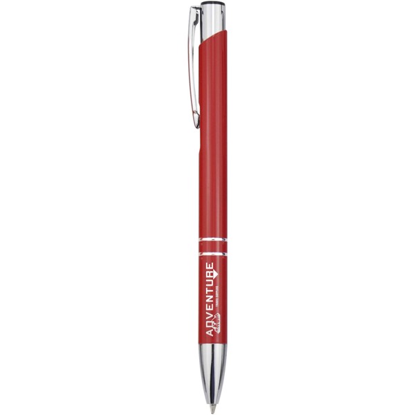 Moneta recycled aluminium ballpoint pen (blue ink) - Red