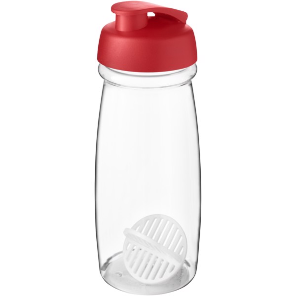 H2O Active Pulse 600ml šejkrová lahev - Červená s efektem námrazy / Průhledná