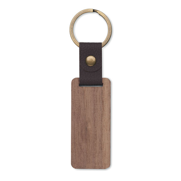 Key ring in walnut and PU Nawkey