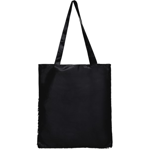 Mermaid sequin tote bag - Solid black / Blue