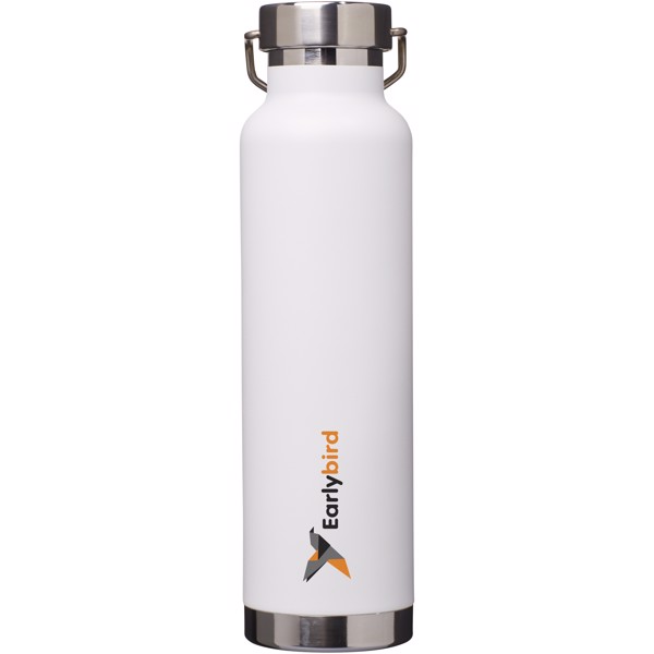 Thor 650 ml copper vacuum insulated sport bottle - White