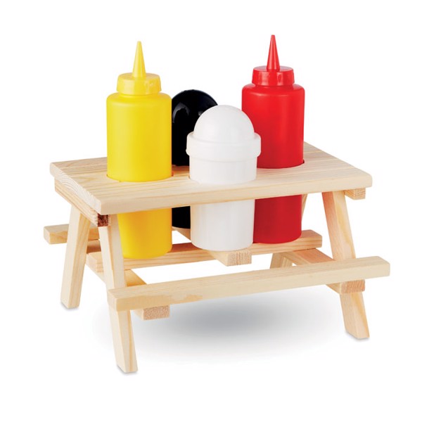 4 piece condiment holder Picsaus