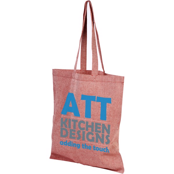 Bolsa Tote de algodón reciclado de 150 g/m² "Pheebs" - Rojo mezcla