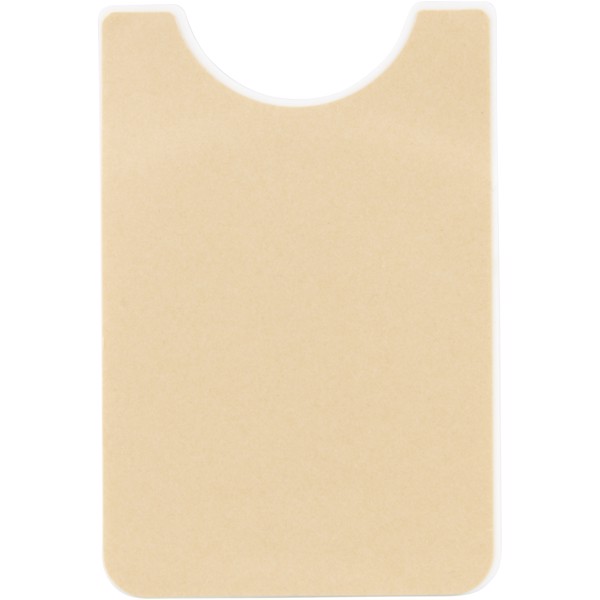 Storee silicone smartphone wallet with finger slot - White