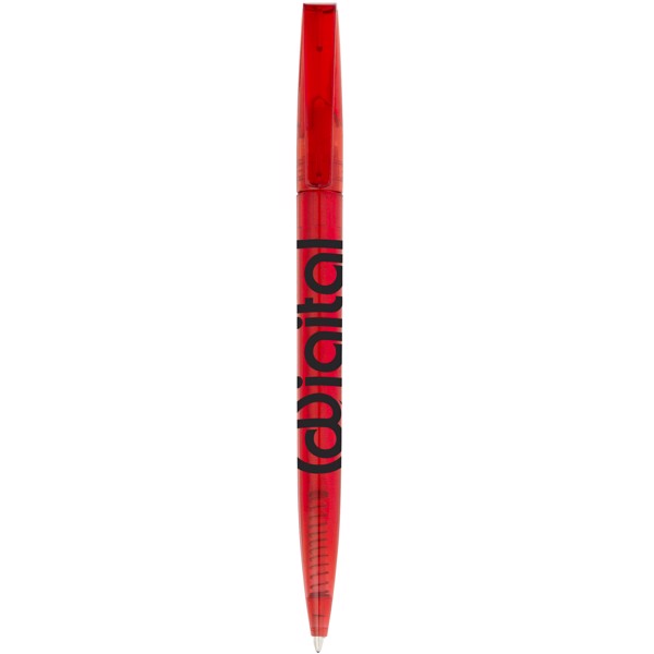Bolígrafo translucido de tinta azul "London" - Rojo