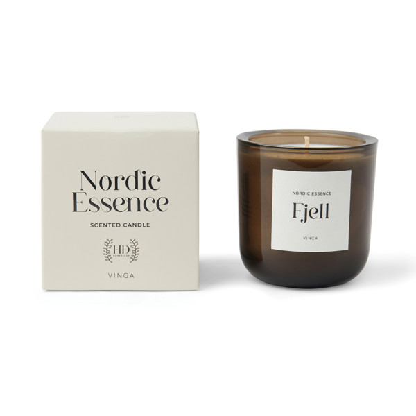 Nordic essence scented candle large - Off White / Dark Brown