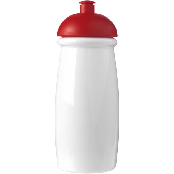 Sportovní láhev s kupolovitým víčkem H2O Pulse® 600 ml - Bílá / Červená s efektem námrazy