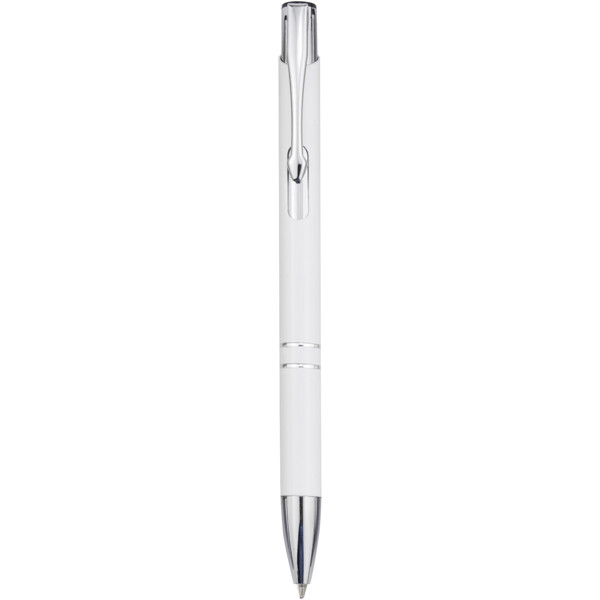 Moneta recycled aluminium ballpoint pen (black ink) - White