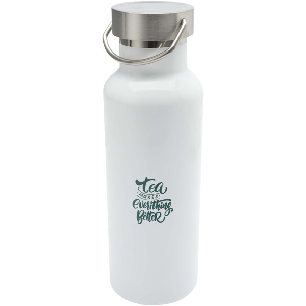 Thor 500 ml RCS certified recycled stainless steel water bottle - White