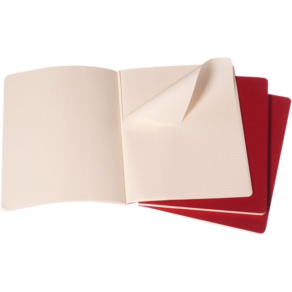 Cahier Journal XL - squared - Cranberry red