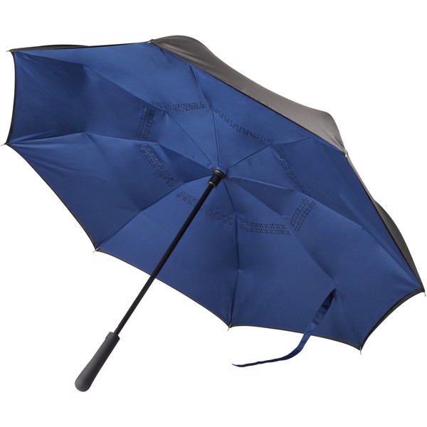 Paraguas reversible de 23" "Lima" - Azul marino / Negro intenso