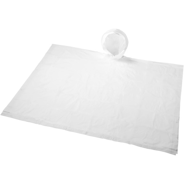Paulus foldable poncho in pouch - White