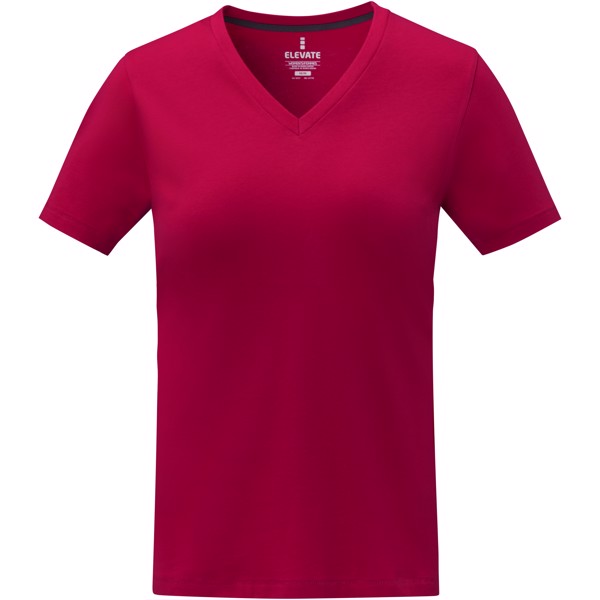 Somoto short sleeve women's V-neck t-shirt - Red / 2XL