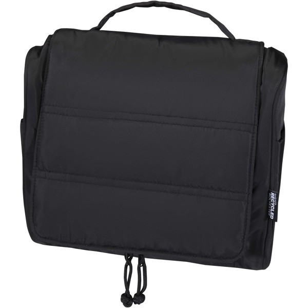 Puffer GRS recycled hangable toiletry bag 8L - Black