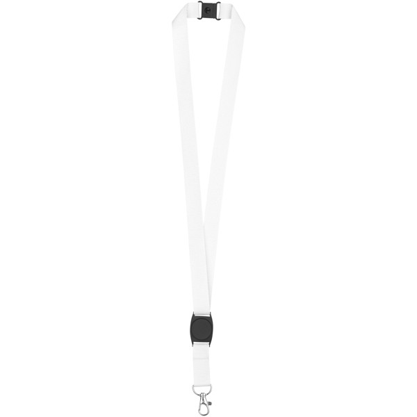 Gatto lanyard with break-away closure - White