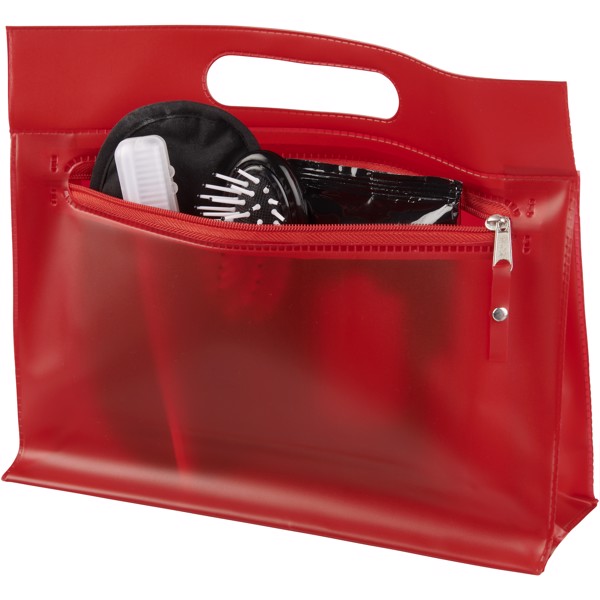 Neceser de PVC transparente "Paulo" - Rojo